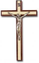  10\" ITALIAN BEVELED WALNUT CRUCIFIX 