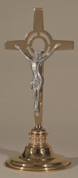  High Polish Finish Bronze Altar Crucifix: 2034 Style - 14\" Ht 