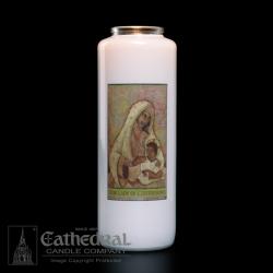  Our Lady of Czestochowa 6-Day Glass Candle (12/cs) 