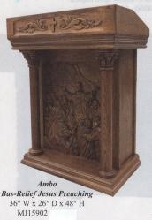  Ambo/Pulpit w/Bas Relief \"Jesus Preaching\" 