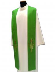  \"IHS\" Overlay Stole - Primavera Fabric - 100% Poly 