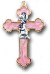  PINK ENAMELED CROSS 