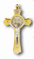  3\" GOLD ST. BENEDICT CRUCIFIX 