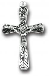  RIBBED ROSARY CRUCIFIX (25 PC) 