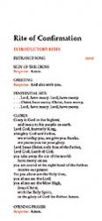  Rite of Confirmation: Leaflet (50 pc) 