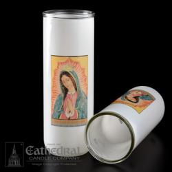  Our Lady of Guadalupe 5, 6, 7-Day Glass Globe (12/cs) 