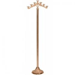  Floor Candelabra | 5 Lite | Bronze Or Brass | Fixed Arm | Round Base 