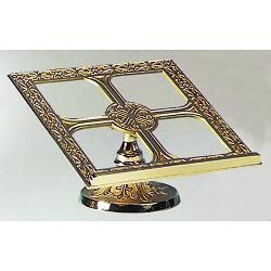  Missal Stand | 13\" x 13\" | Brass Or Bronze | Geometric Pattern 