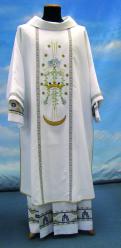  Marian Chasuble/Dalmatic in Primavera Fabric 