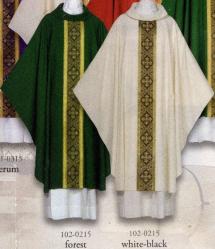  Chasuble - Saxony 0215 Series - Cowl Neck - Europa Fabric - Featherweight Cool-Wool 