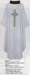  \"Celtic Cross\" Chasuble - Without Roll Collar - Washable - Ample Cut - 100% Poly 