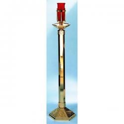  Floor Sanctuary Lamp | 44\" | Bronze Or Brass | Hexagonal Base 