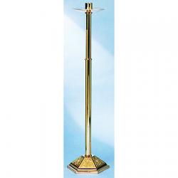  Processional Candlestick | 45\"| Bronze Or Brass | Hexagonal Base | 1-1/2\"Socket 