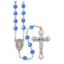  SEPTEMBER - SAPPHIRE DELUXE BIRTHSTONE ROSARY 