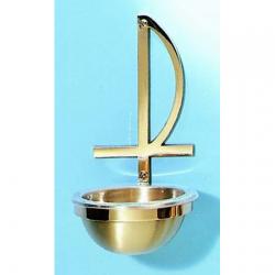  Holy Water Font | Wall Mount | 6-5/8\" Bowl | Bronze | Chi Rho 