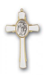  4 1/2\" GOLD COMMUNION CROSS WITH GIRL 