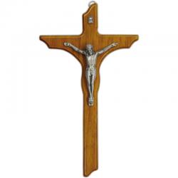  Wood & Metal Crucifix for Home - 9 7/8\" Ht 