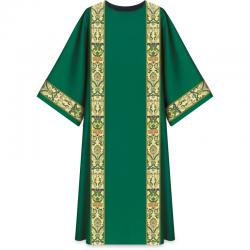  Beige or Dark Green Deacon Dalmatic - Dupion Fabric 