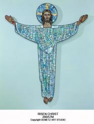  Risen Christ in Mosaic, 48\" - 72\"H 