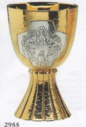  Last Supper Motif Chalice & Bowl Paten 