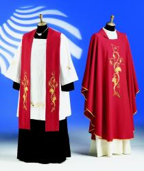  \"Grapevine\" Chasuble - Misto Lana Fabric - 45% Wool/55% Poly 