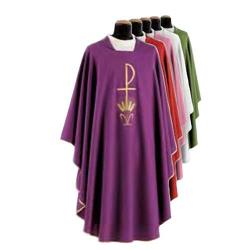  \"Chi Rho/Wheat\" Chasuble - Primavera Fabric - 100% Poly 