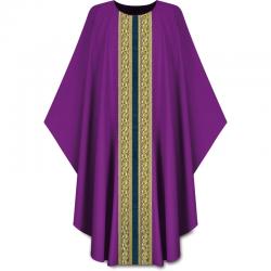  Purple Gothic Chasuble - Brugia Fabric 