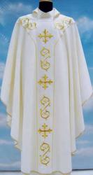  \"Cross\" Chasuble - Lana Nodo Fabric - 100% Wool 