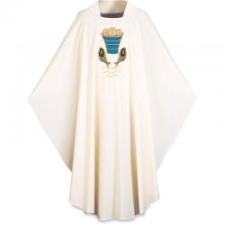  Beige Gothic Chasuble - Dupion Fabric 