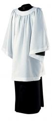  Adult/Clergy - Round Neck Surplice - Knee Length - 65% Poly/35% Cotton 