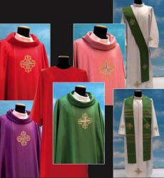  \"Crosses\" Funeral Pall - Francesco Fabric - 63% Viscose/35% Wool/2% Gold Thread 