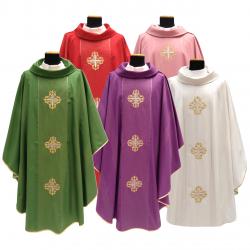  \"Crosses\" Humeral Veil - Francesco Fabric - 63% Viscose/35% Wool/2% Gold Thread 