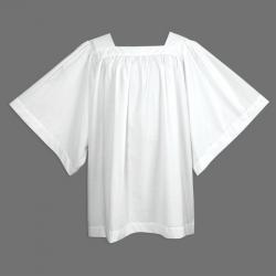  Adult/Clergy - Square Neck Surplice - Knee Length - 65% Poly/35% Cotton 