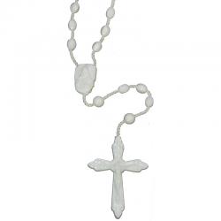  White Plastic Rosary (100pc) 