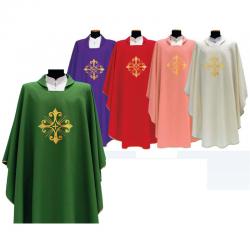  \"Cross\" Chasuble - Primavera Fabric - 100% Poly 