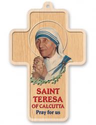  5\" ST. TERESA OF CALCUTTA LASER ENGRAVED CROSS 