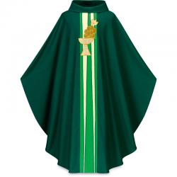  Dark Green Gothic Chasuble - Dupion Fabric 