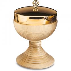  Maple Wood Traditional Ciborium - 8 2/3\" Ht 