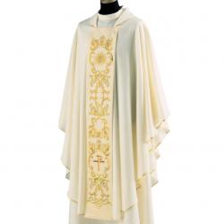  \"Embroidered\" Chasuble - Pura Lana Fabric - 90% Wool/10% Gold Thread 