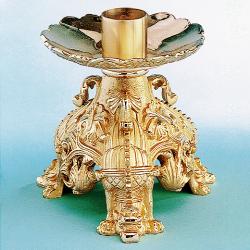  Altar Candlestick | 6\" | Brass Or Bronze | Ornate Design 