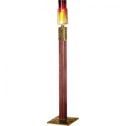  Floor Sanctuary Lamp | 55\" | Bronze Or Brass | Wood | Square Column & Base 