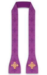  Purple Spaded Stole - Adornes Fabric 