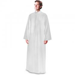  White Cassock Alb - Washable - Terlenka Fabric 