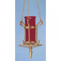  Sanctuary Lamp | Hanging | Brass Or Bronze | Includes Chain 