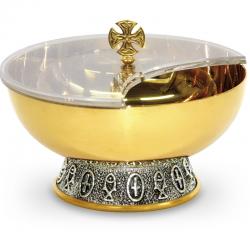  Footed Bowl Paten - Plexiglass Lid 