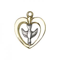  Holy Spirit Two Tone Neck Medal/Pendant Only 