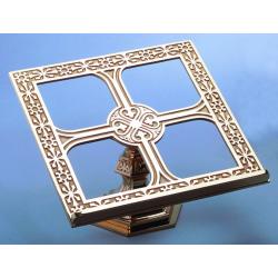  Missal Stand | 13\" x 13\" | Brass Or Bronze | Celtic Style Pattern 