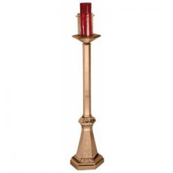  Floor Sanctuary Lamp | 48\" | Bronze Or Brass | Hexagonal Column & Base 