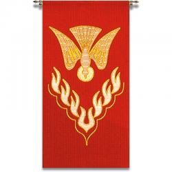  Red Tapestry - Pentecost Motif - Omega Fabric 