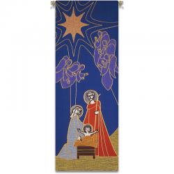  Blue Tapestry - Holy Family Motif - Omega Fabric 